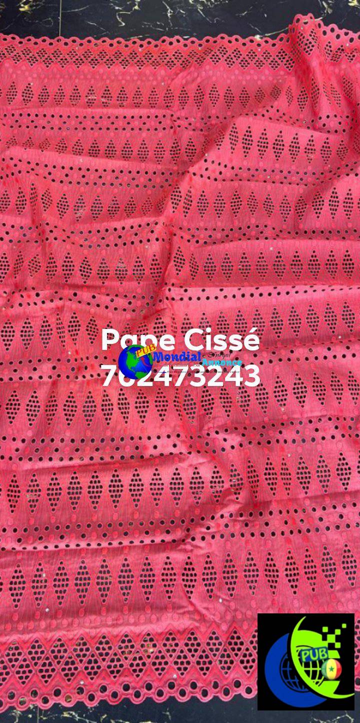 Tissu Brodé de Qualité disponible – 4 000 F CFA/Yard | Livraison Rapide