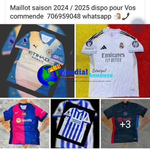 Maillots officiels de vos équipes préférées – Saison 2024/2025