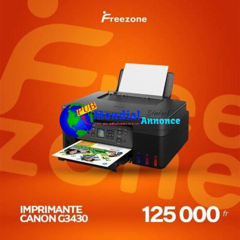 Imprimante Canon G3430 – Impression, Copie, Scan, Wi-Fi à 125 000 FCFA