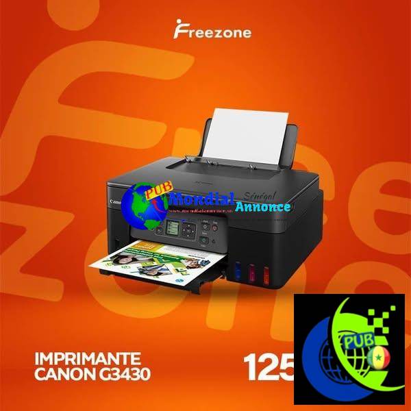 Imprimante Canon G3430 – Impression, Copie, Scan, Wi-Fi à 125 000 FCFA