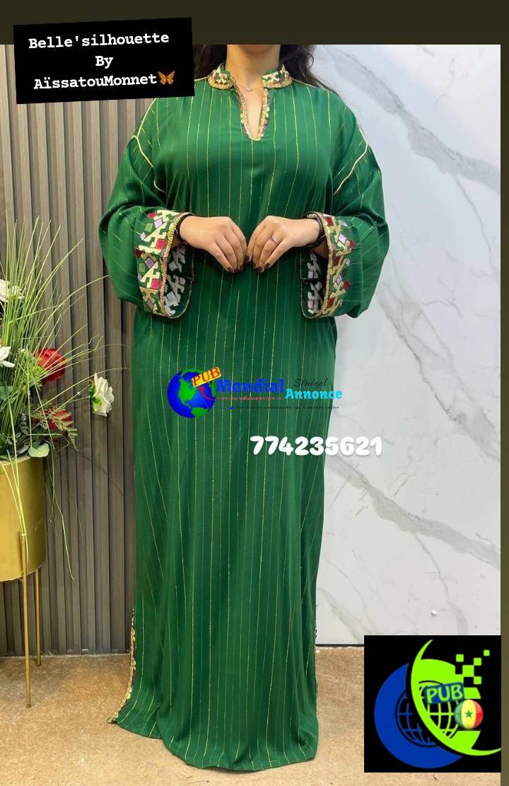 Abaya Orientale Chic avec Broderies Élégantes – Commandez Maintenant !