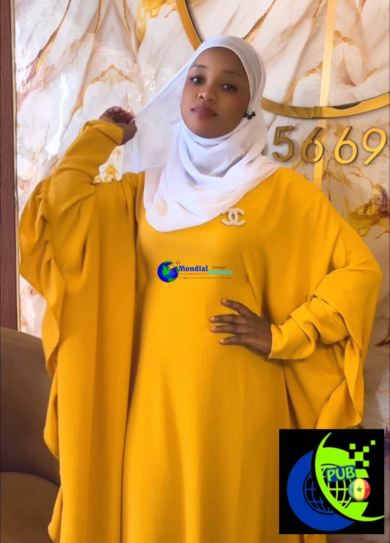 Ensemble robe musulmane avec hijab – Disponible à 5 000 FCFA