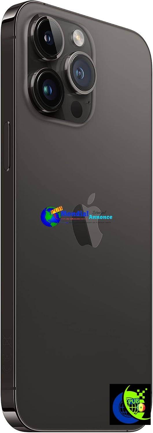 Apple iPhone 14 Pro Max, 128 Go – Noir sidéral – (Reconditionné)