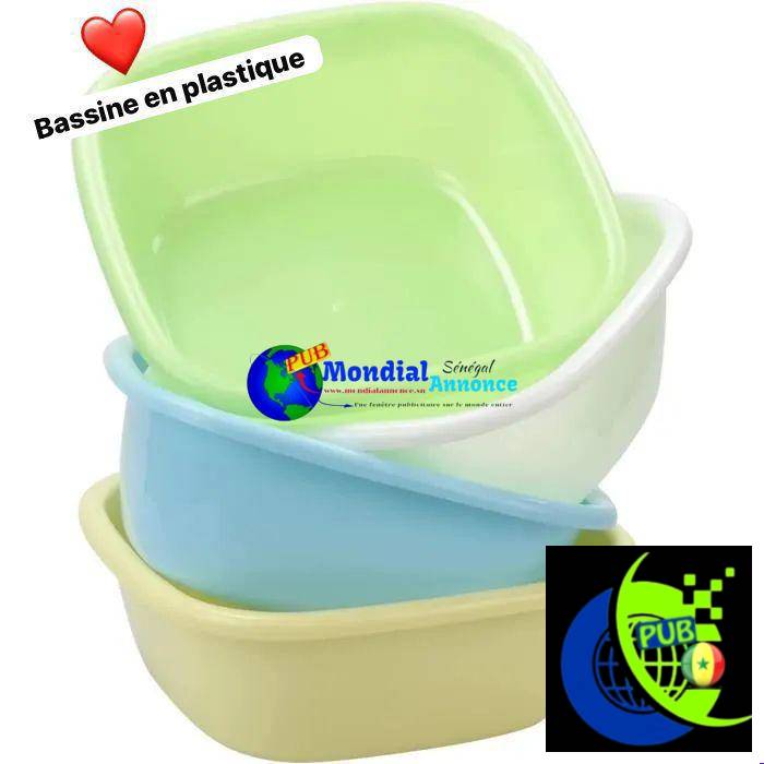 Bassine en plastique à Dakar – Prix discount 1.000 FCFA