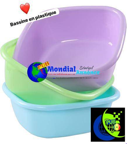 Bassine en plastique à Dakar – Prix discount 1.000 FCFA