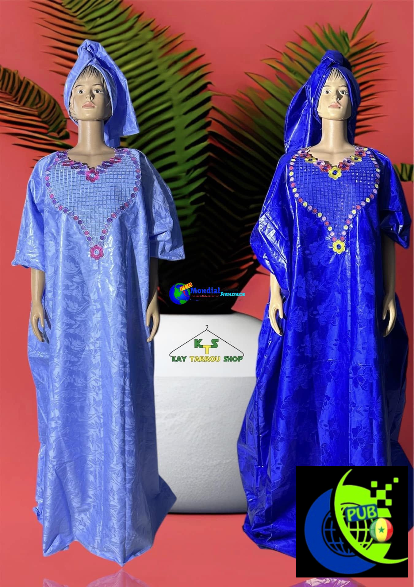 Grands Boubous et Robes en Bazin Riche – 18.000F pour Femmes