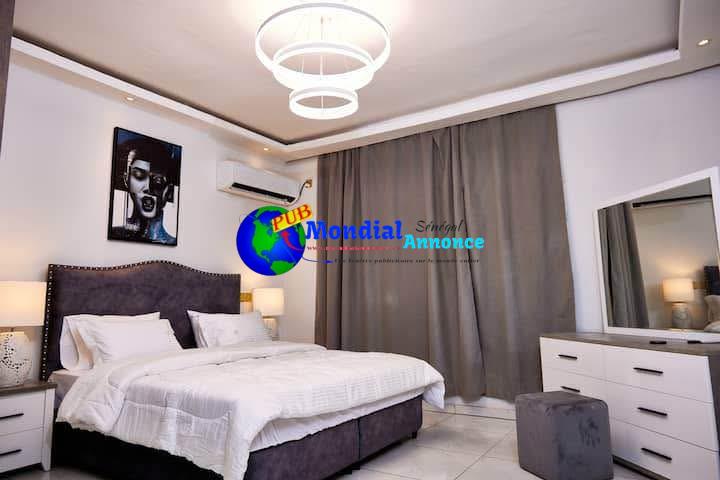 🏡 Appartement meublé à louer à Dakar Virage – 3 chambres climatisées
