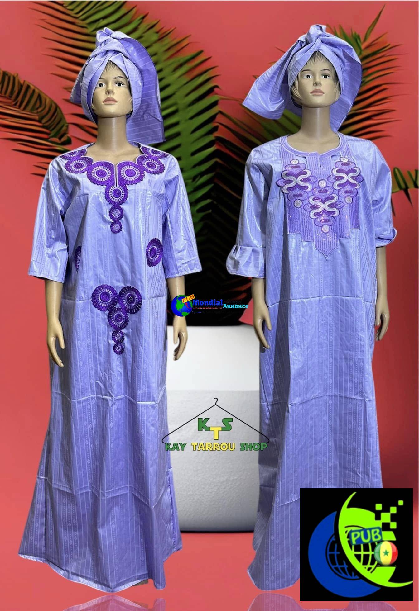 Grands Boubous et Robes en Bazin Riche – 18.000F pour Femmes