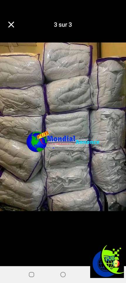 Drap, Couette Blanche & 2 Taies d’Oreiller – Confort et Élégance | Disponible