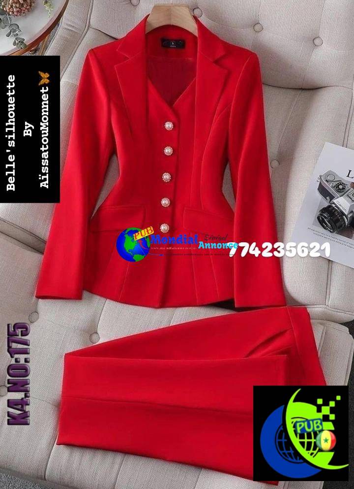 Ensemble Blazer 2 pièces – Élégance et confort ✨💜