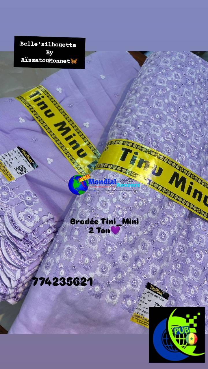 Brodée Tini Mini 2 Tons – 100% Coton, Qualité Supérieure