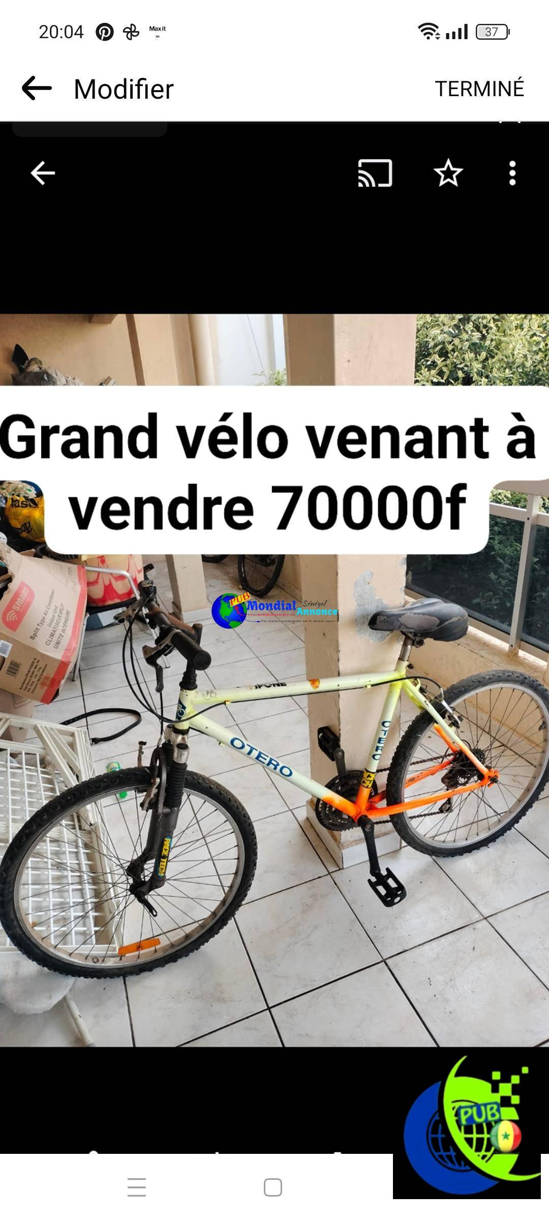 Vélos de Qualité à Vendre – Disponibles à Yoff | Prix sur les Photos