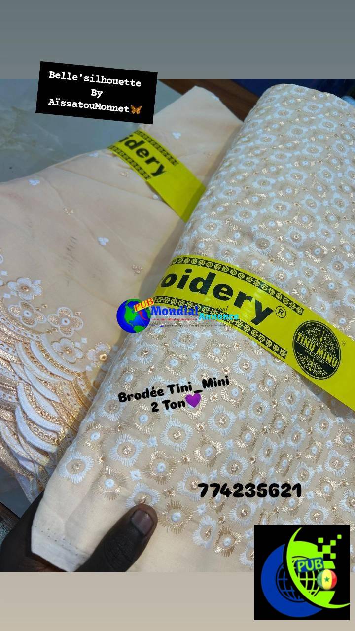 Brodée Tini Mini 2 Tons – 100% Coton, Qualité Supérieure