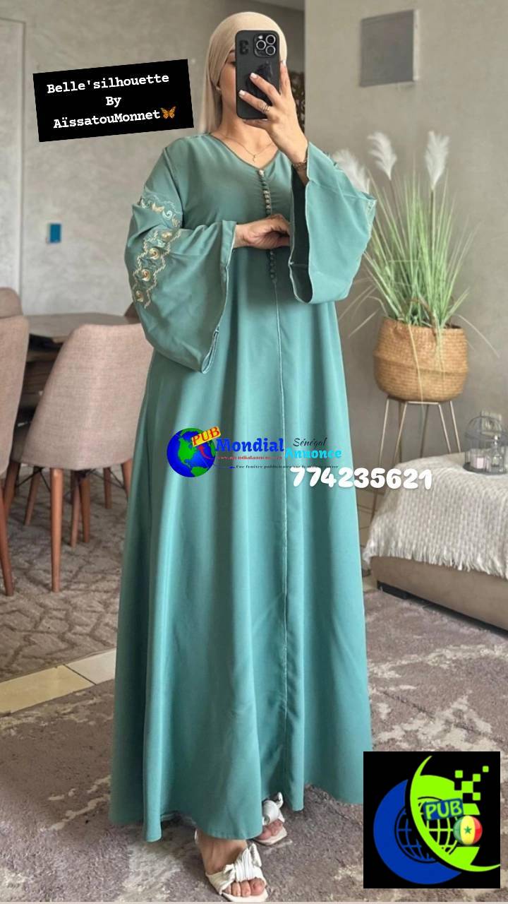 Abaya Orientale Femme – Élégance & Broderies Raffinées