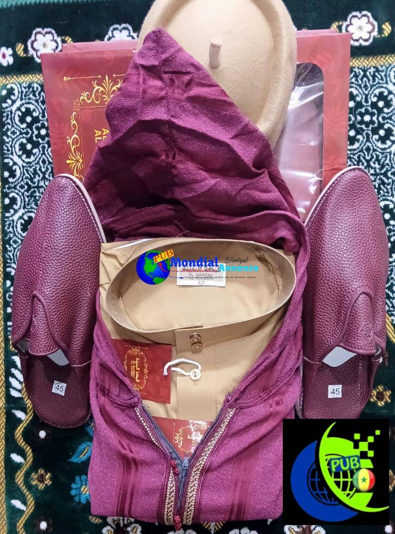 Jellaba Homme avec Babouche et Chapeau – Tenue Complète Traditionnelle