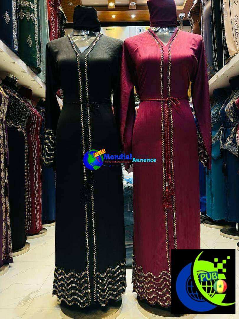 Abayas Dubaï Élégantes – Tailles 54 à 62 Disponibles à 22.000 F