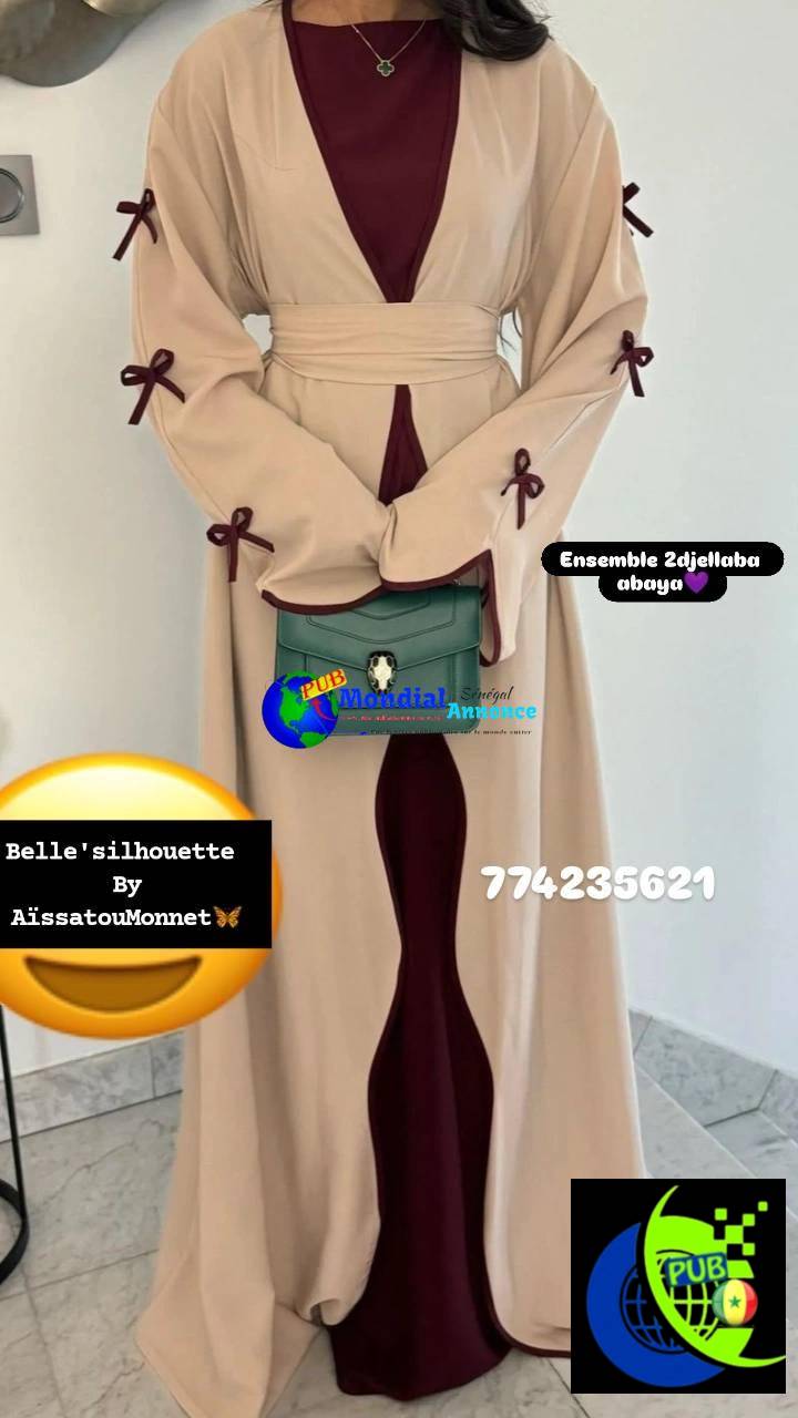 Ensemble 2Abaya Femme – Élégance et Qualité Supérieure