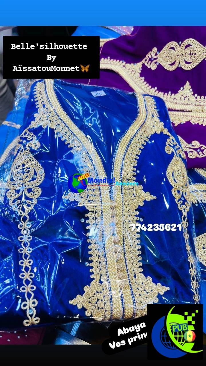 Abaya Orientale Élégante – Broderies et Perles en Cristal au 77 423 56 21