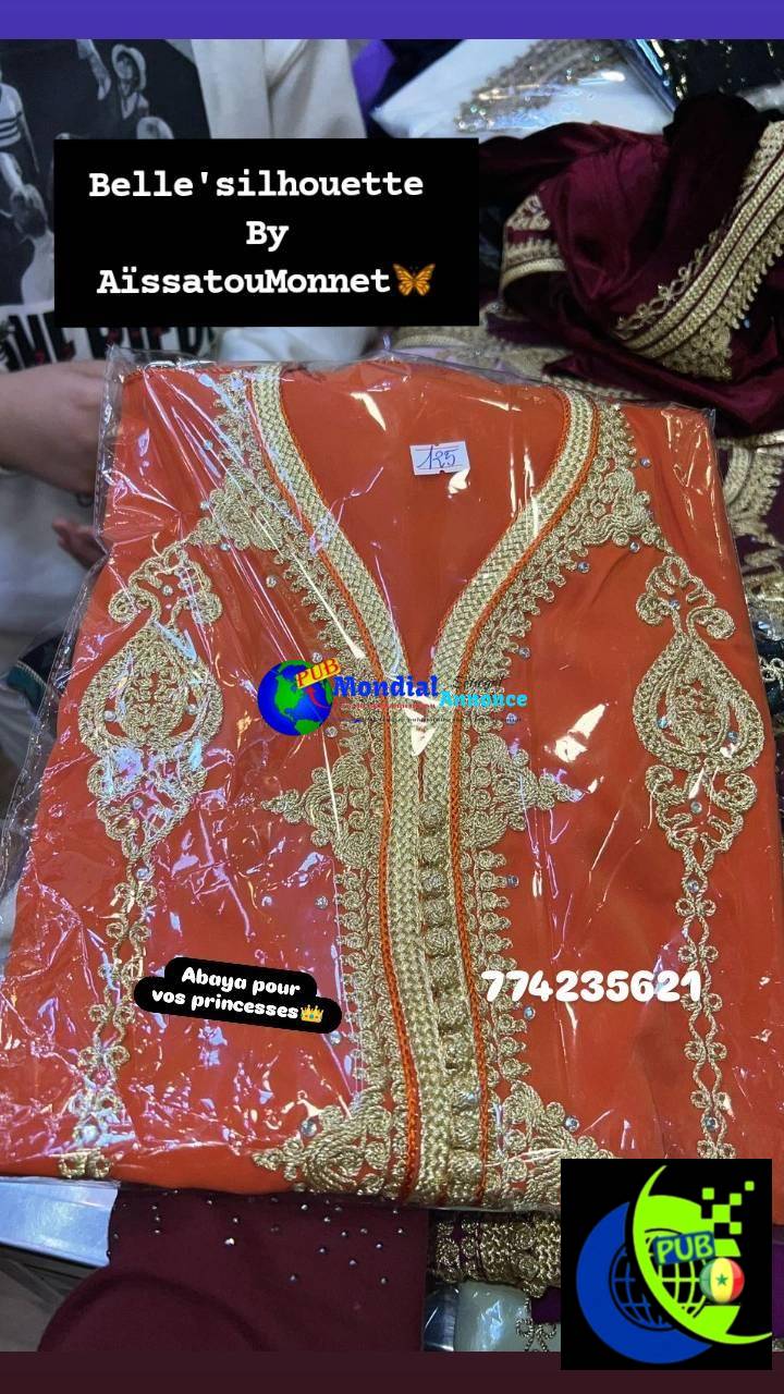 Abaya Orientale Élégante – Broderies et Perles en Cristal au 77 423 56 21