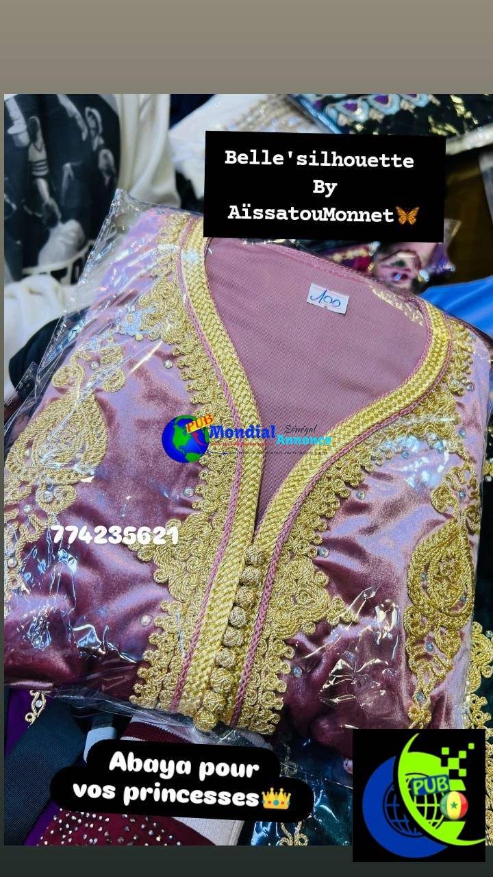 Abaya Orientale Élégante – Broderies et Perles en Cristal au 77 423 56 21