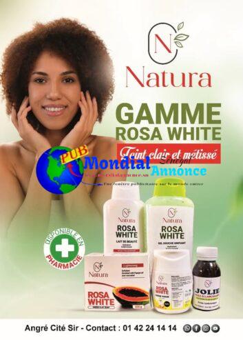 Gamme Rosa White Bio Éclaircissante disponible au 01 53 82 81 61 à Abidjan