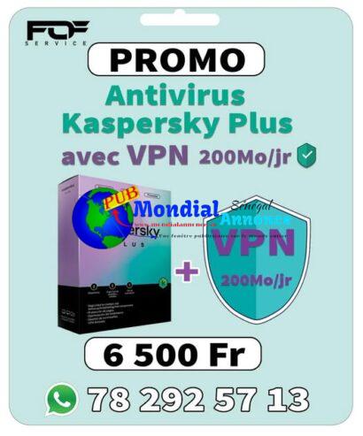 Antivirus Kaspersky 1 PC, 1 An de Protection à 6.500 FCFA