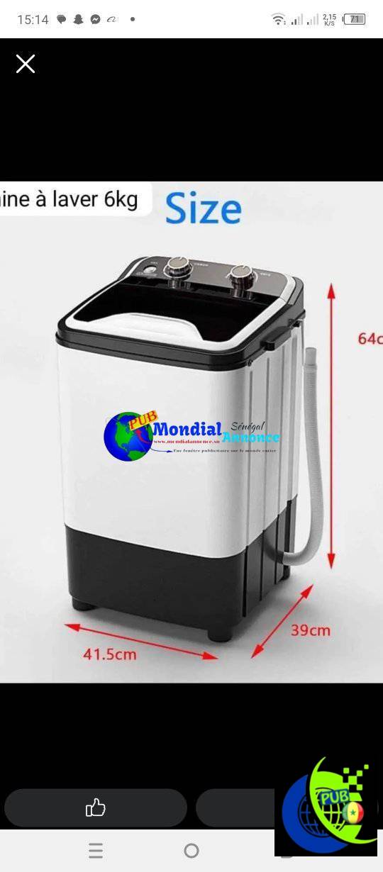 Machine à laver 6kg – Compacte et performante A Vendre