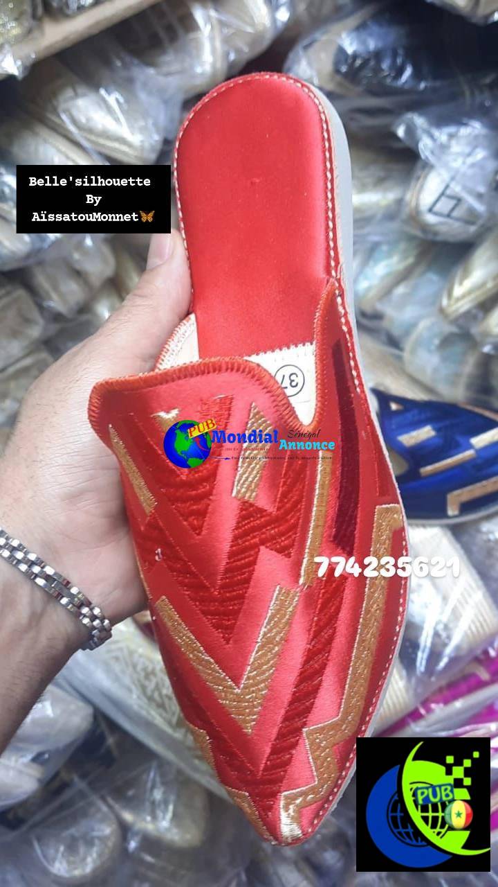 Babouches Femme Très Classe – Qualité Supérieure. Commande : +221 774 235 621
