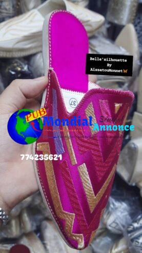 Babouches Femme Très Classe – Qualité Supérieure. Commande : +221 774 235 621