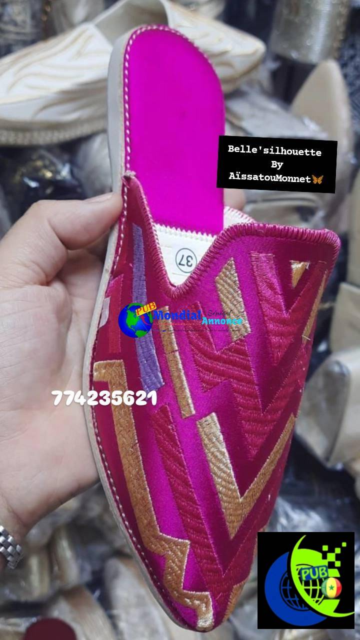 Babouches Femme Très Classe – Qualité Supérieure. Commande : +221 774 235 621