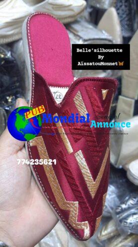 Babouches Femme Très Classe – Qualité Supérieure. Commande : +221 774 235 621