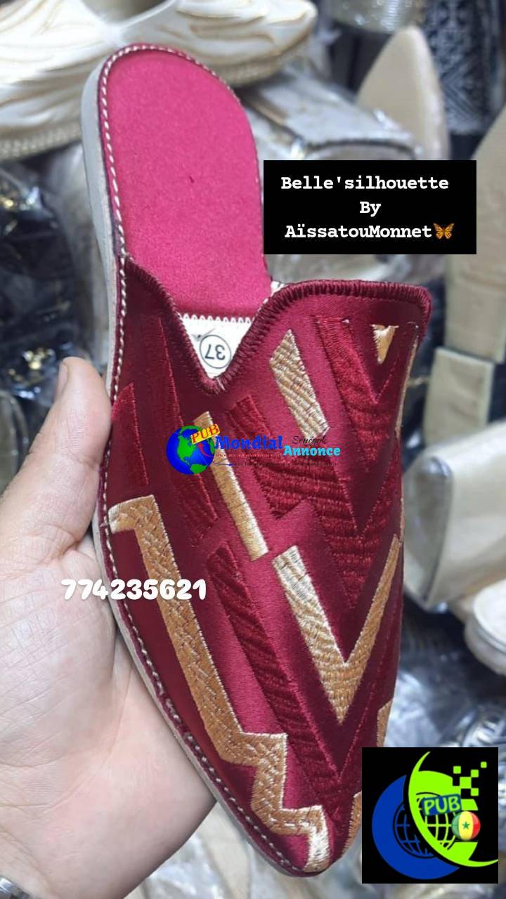 Babouches Femme Très Classe – Qualité Supérieure. Commande : +221 774 235 621