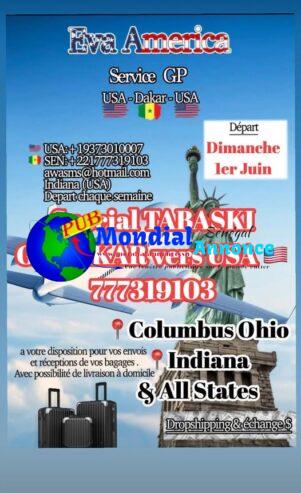 GP Dakar vers USA Dépôt à Colobane 77 731 91 03