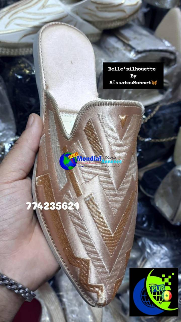Babouches Femme Très Classe – Qualité Supérieure. Commande : +221 774 235 621
