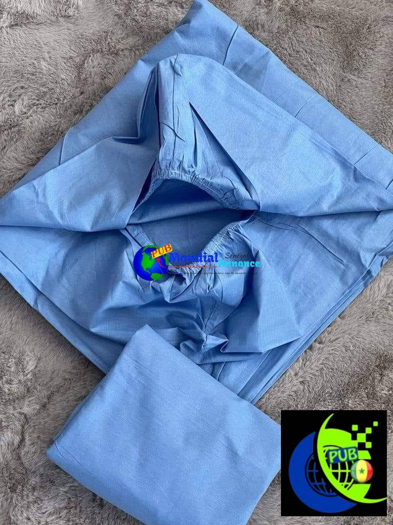 Parure de Lit Pur Coton 2m/2 – Drap Housse + 2 Taies, Livraison Disponible
