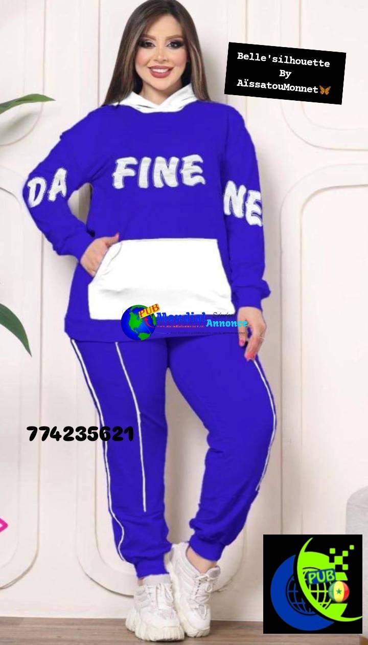 Ensemble Jogging avec Capuche disponible – Style Chic et Confortable. 77 423 56 21