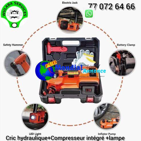 Cric Hydraulique 5T avec Compresseur Intégré – Outil Indispensable !
