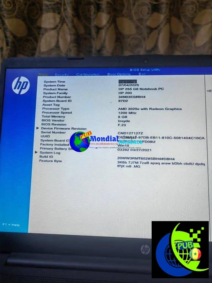 PROMO EXCLUSIVE : HP 255 G8 Notebook – Neuf, 8 Go RAM, 256 Go SSD, 15 Pouces !