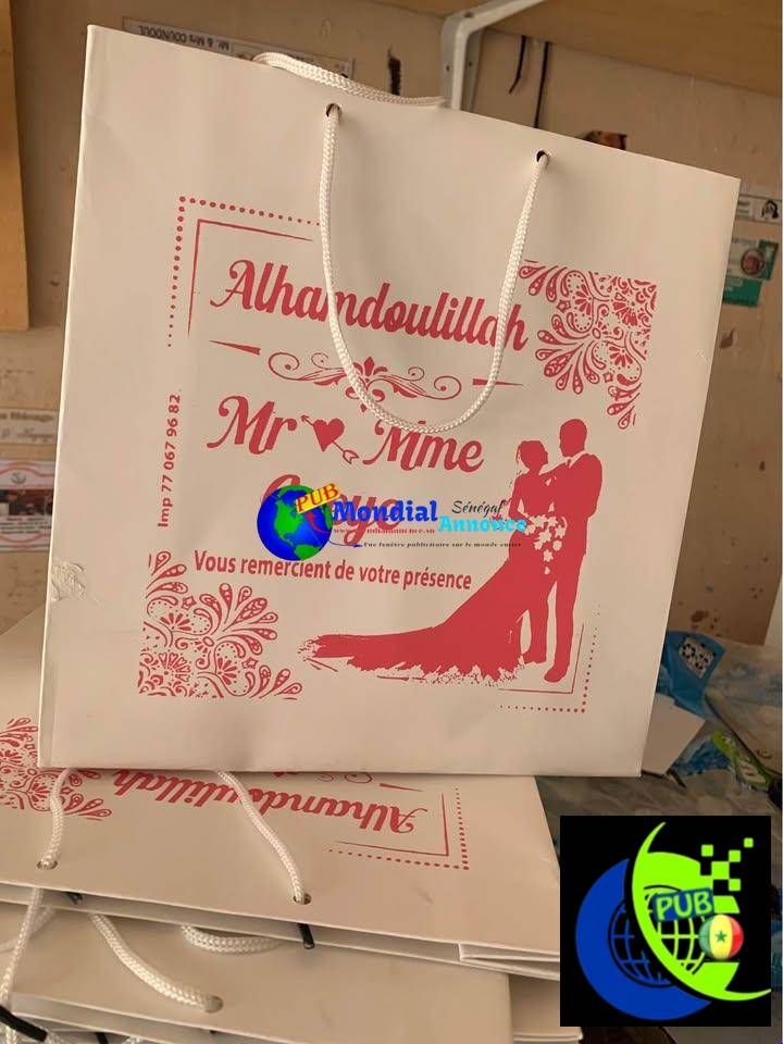 Sachets et Bouteilles Personnalisés pour Toutes Vos Cérémonies ! WhatsApp : 77 757 82 76