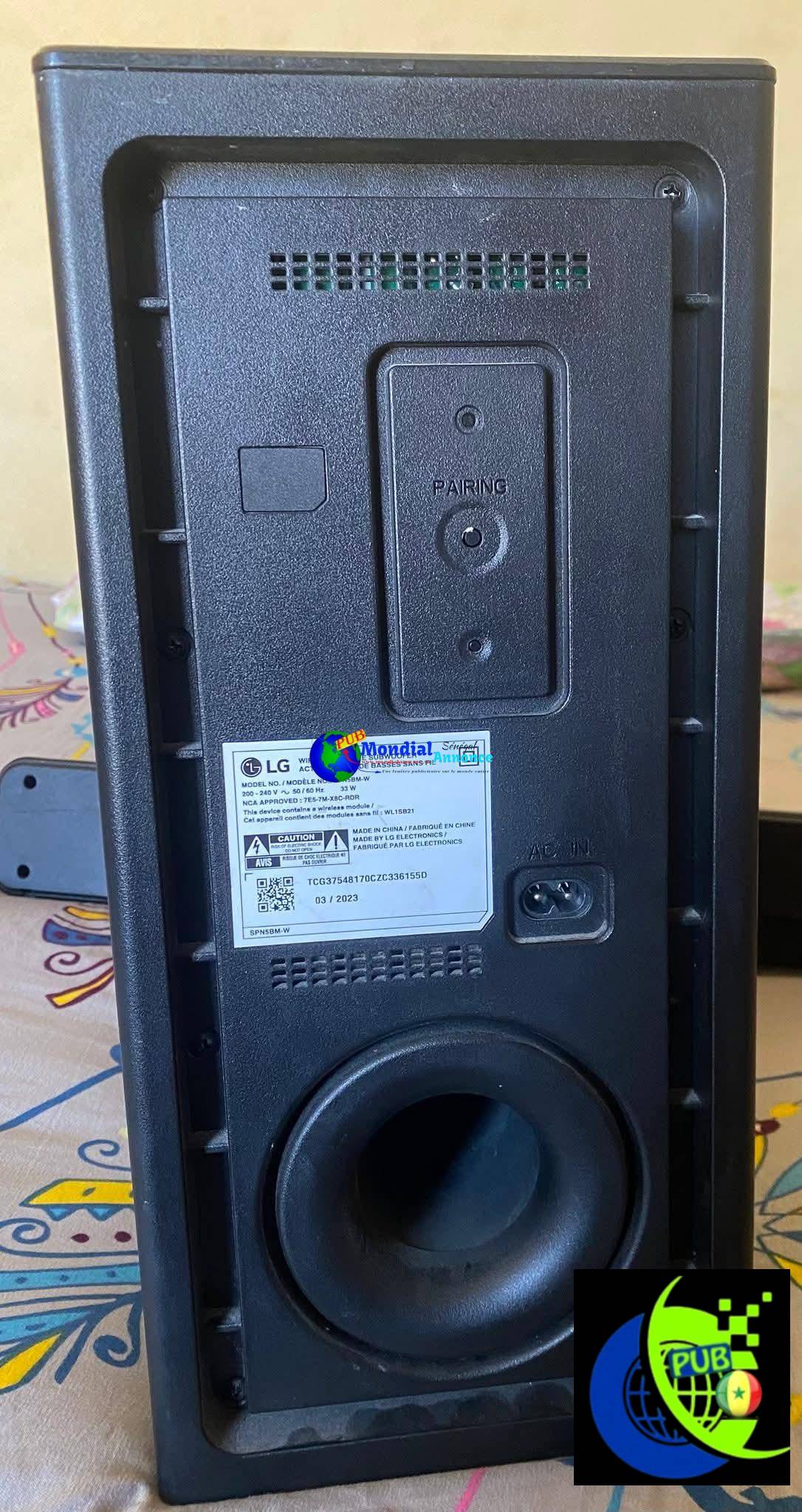 Barre de son LG SN5Y de 400 Watts avec télécommande à 150000 FCFA