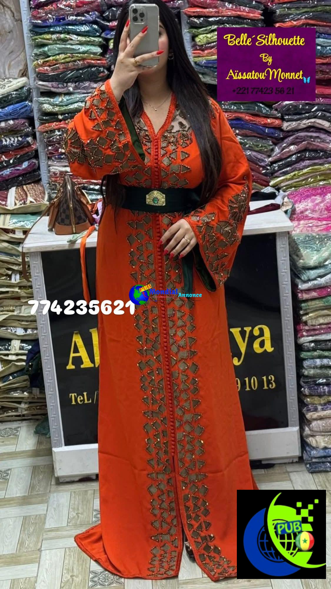 Caftan Haute Couture de qualité supérieure pour Femmes dispo à Dakar. Contact : 774235621