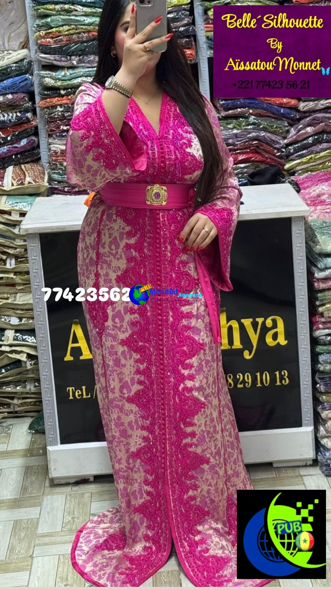 Caftan Haute Couture de qualité supérieure pour Femmes dispo à Dakar. Contact : 774235621