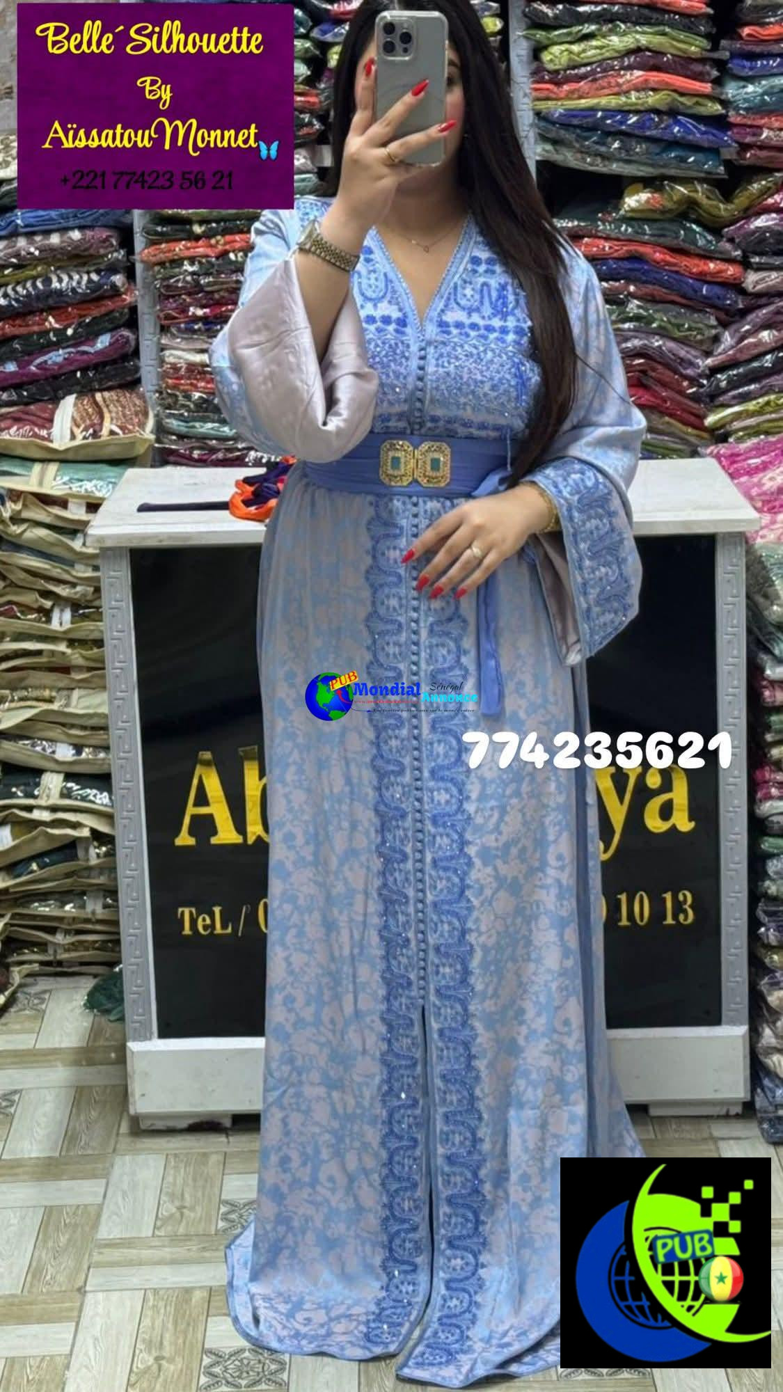 Caftan Haute Couture de qualité supérieure pour Femmes dispo à Dakar. Contact : 774235621