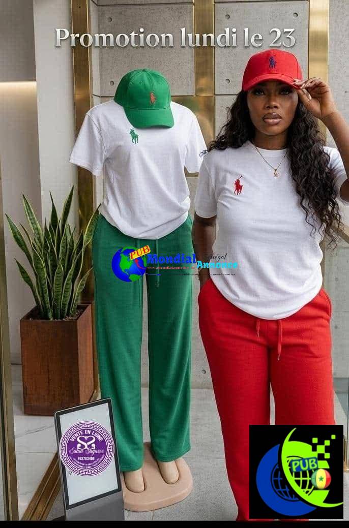 Nouvel Arrivage – Ensemble T-shirt + Casquette Original 100% Coton pour femmes