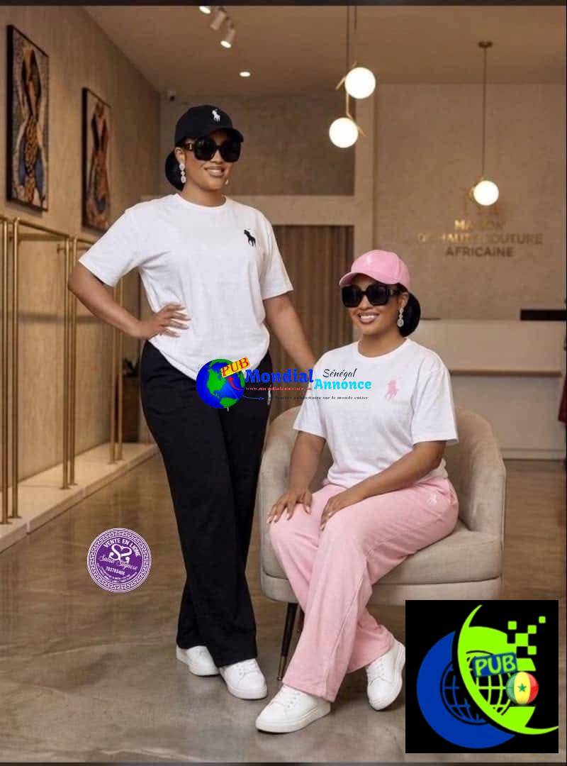 Nouvel Arrivage – Ensemble T-shirt + Casquette Original 100% Coton pour femmes