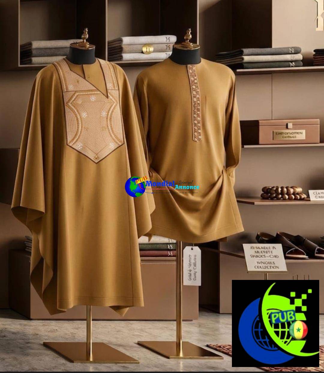Grand Boubou de 3 Pièces pour Hommes – Tenue Traditionnelle de Qualité Supérieure disponible