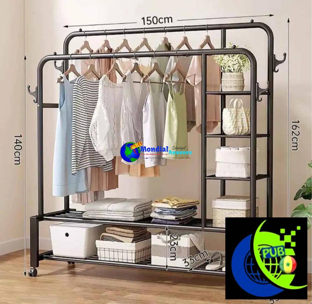 Penderie Double Barre Ultra Résistante à vendre. Tél : 764475614