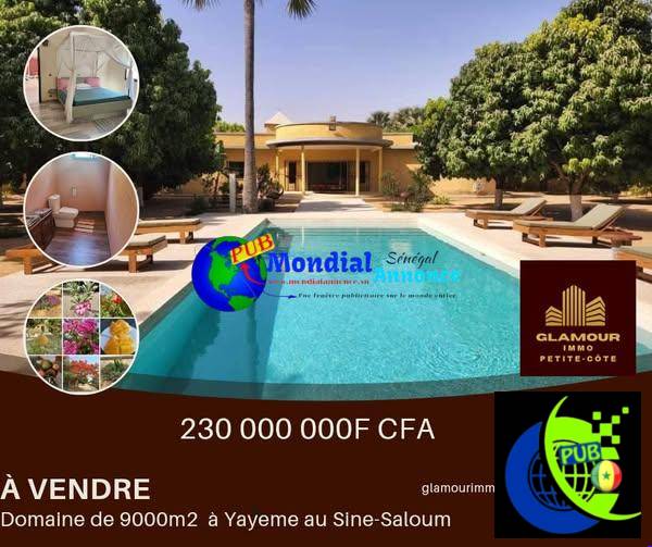 🏡 Villa de 250 m² sur 9 000 m² à Yayem : piscine, verger et bail sécurisé