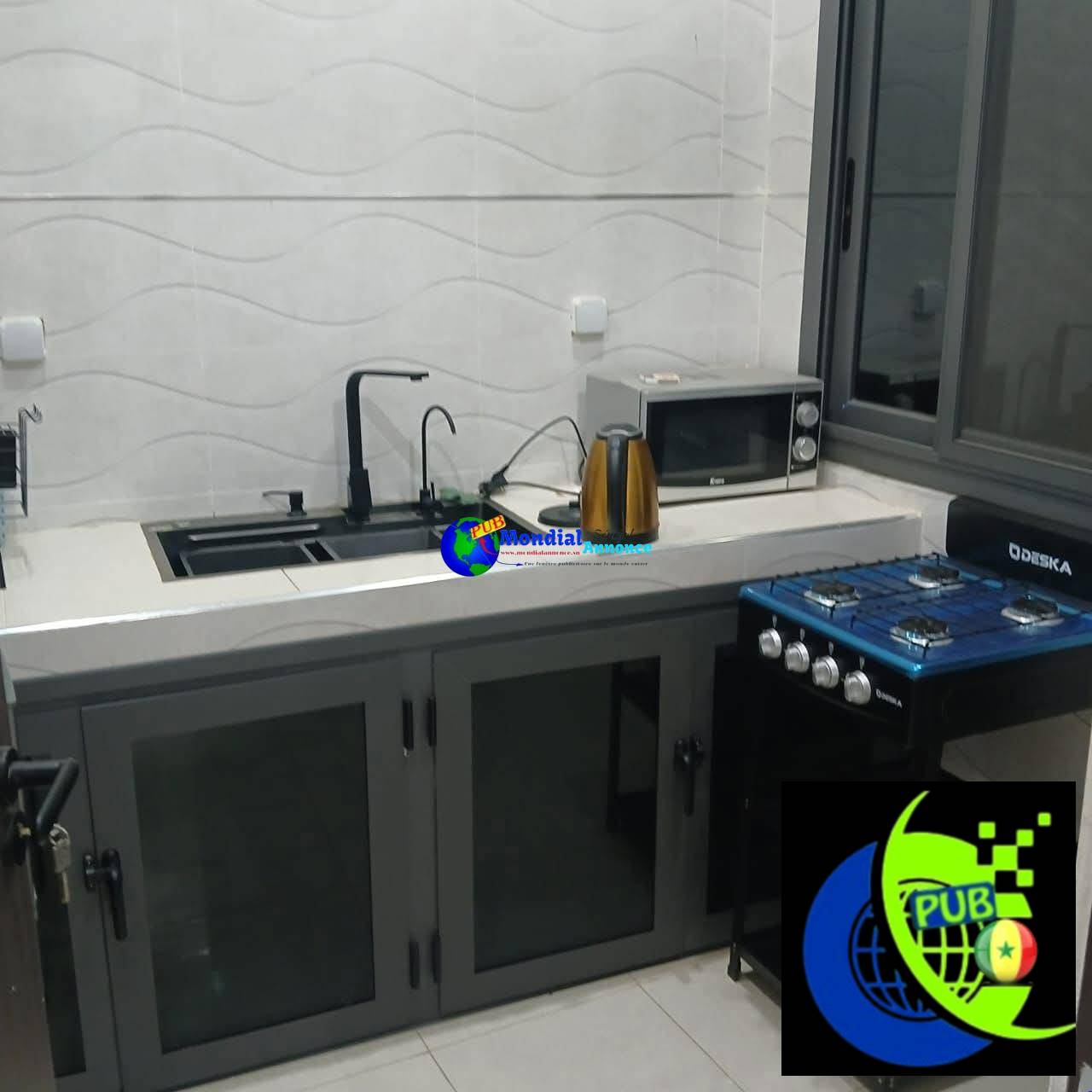 Mini Studio Meublé et Climatisé disponible – Ouest Foire. Tél : 789688636