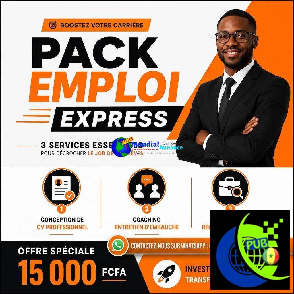 Pack Emploi Express – Boostez Votre Candidature et Décrochez Plus d’Entretiens pour 15 000 F CFA